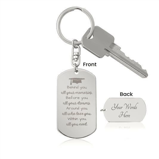 Graduation | Engraved Dog Tag Keychain