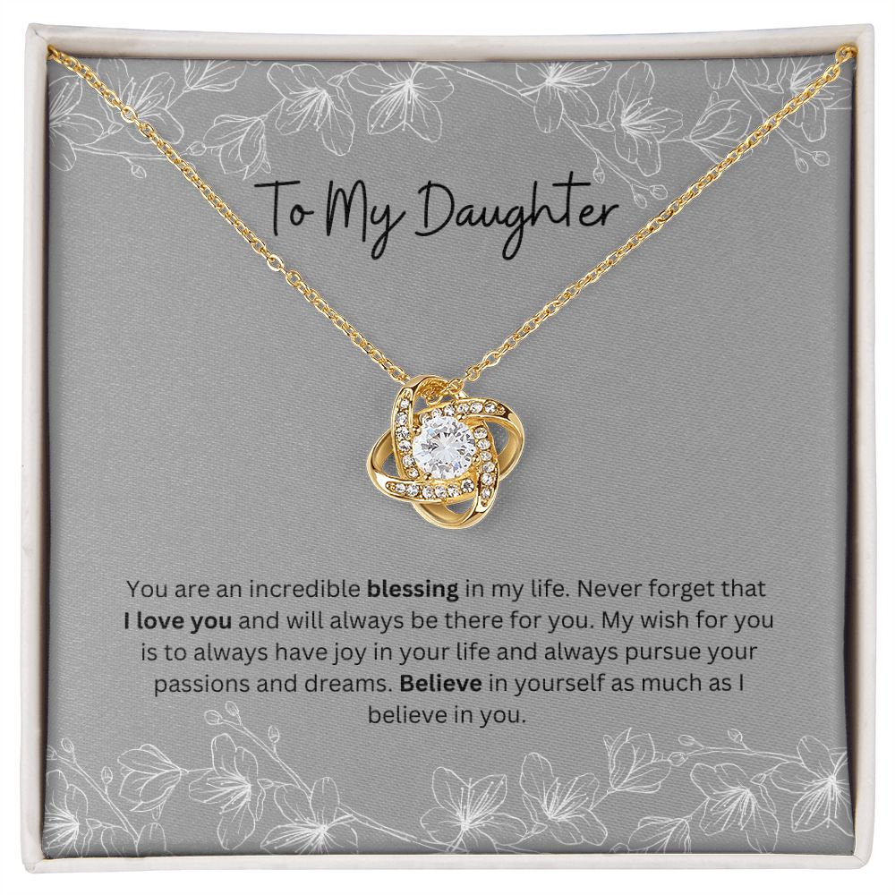 To My Daughter (Love Knot Necklace)