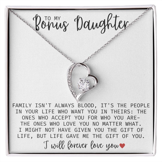 To My Bonus Daughter (Forever Love Necklace)