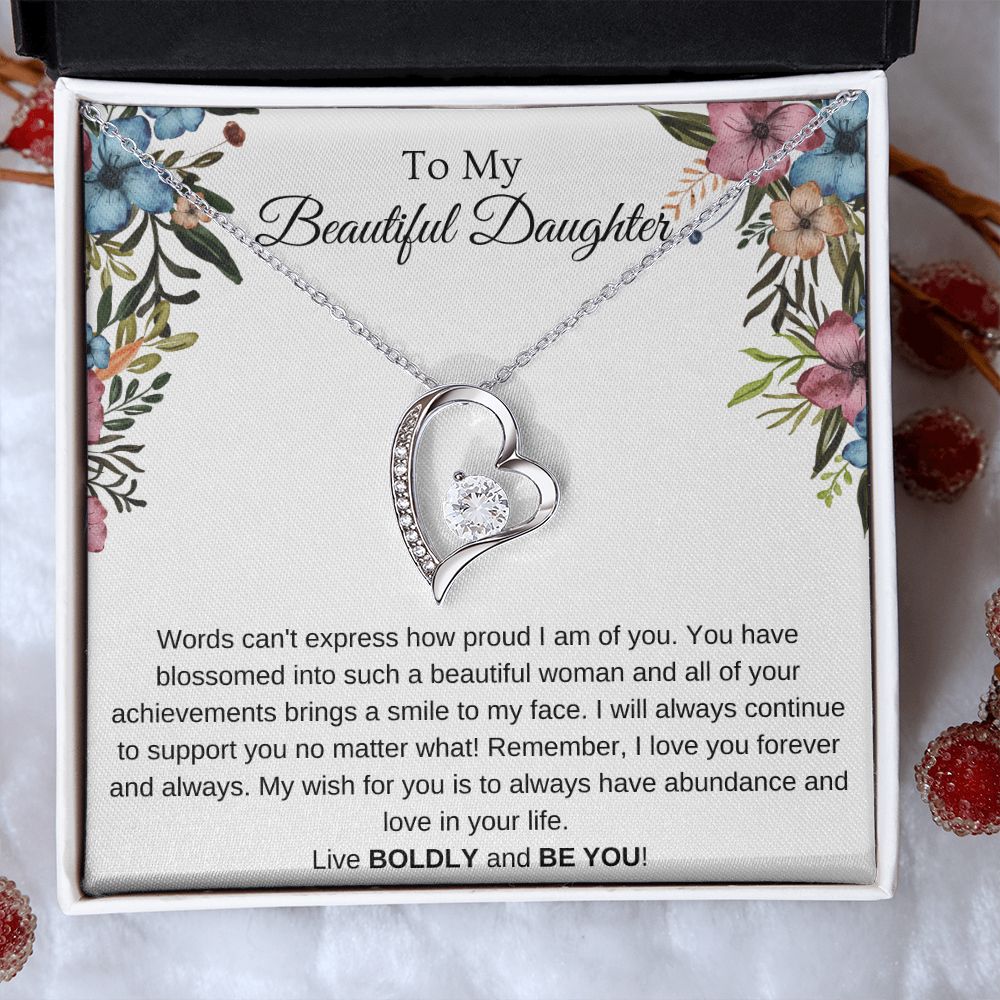 To My Beautiful Daughter (Forever Love Necklace)